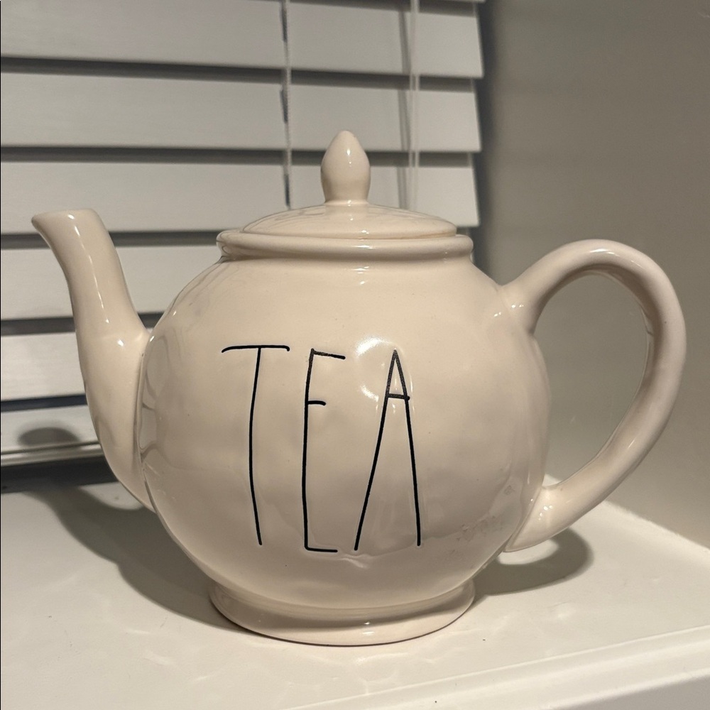 Magenta Cream Ceramic Teapot